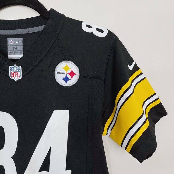 NFL Nike Pittsburgh Steelers On Field Jersey Kids Medium #84 Brown Black Yellow - Picture 3 of 8